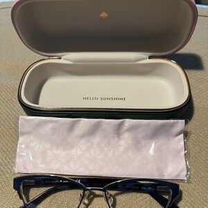 Kate Spade Blue Glasses with Pink Case